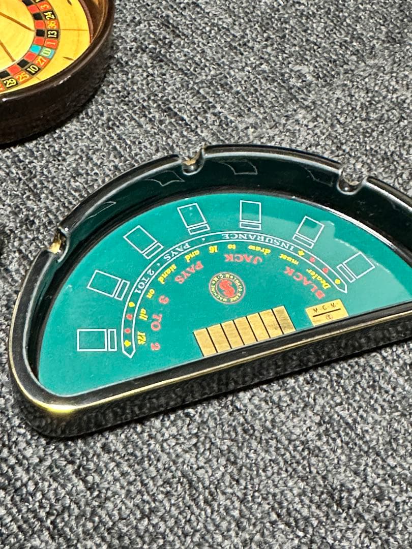 3点セット カジノ 灰皿 ルーレット バカラ ブラックジャック MGM