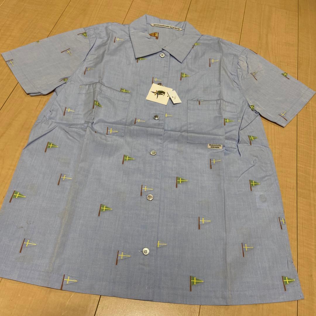 タグ付き新品　マドモアゼルノンノンパパス　シャツ　半袖　Ｌ　綿100%