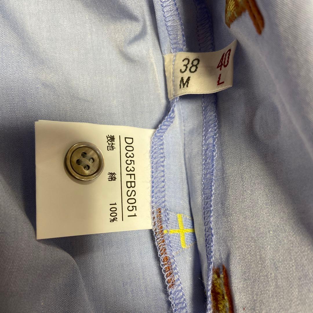 タグ付き新品　マドモアゼルノンノンパパス　シャツ　半袖　Ｌ　綿100%