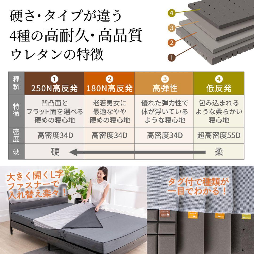 n*3様 アルティメイト　三つ折りマットレス 125パターン 厚さ15cm
