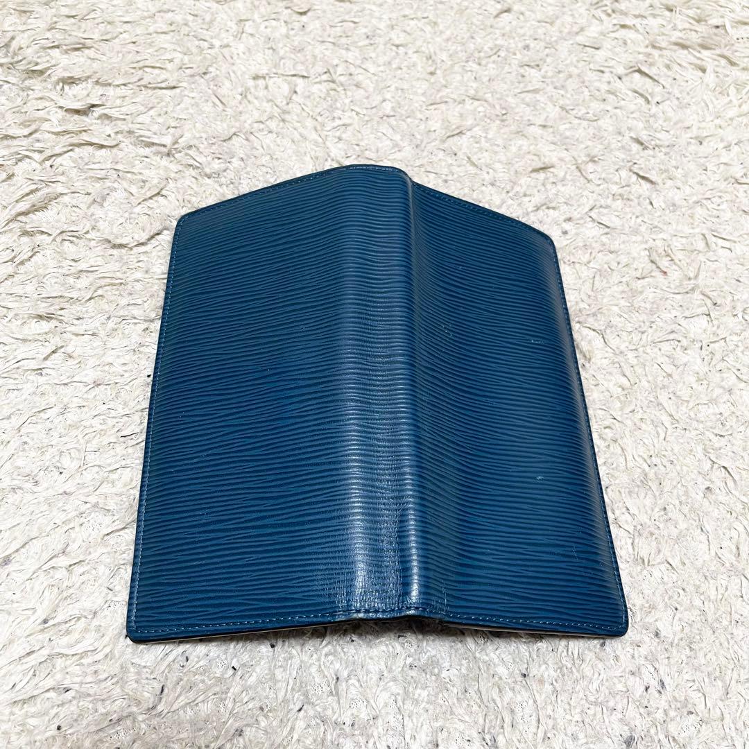 【箱付/良品】ルイヴィトン　長財布　ポルトフォイユ　ブラザ　エピ　レザー　濃青系