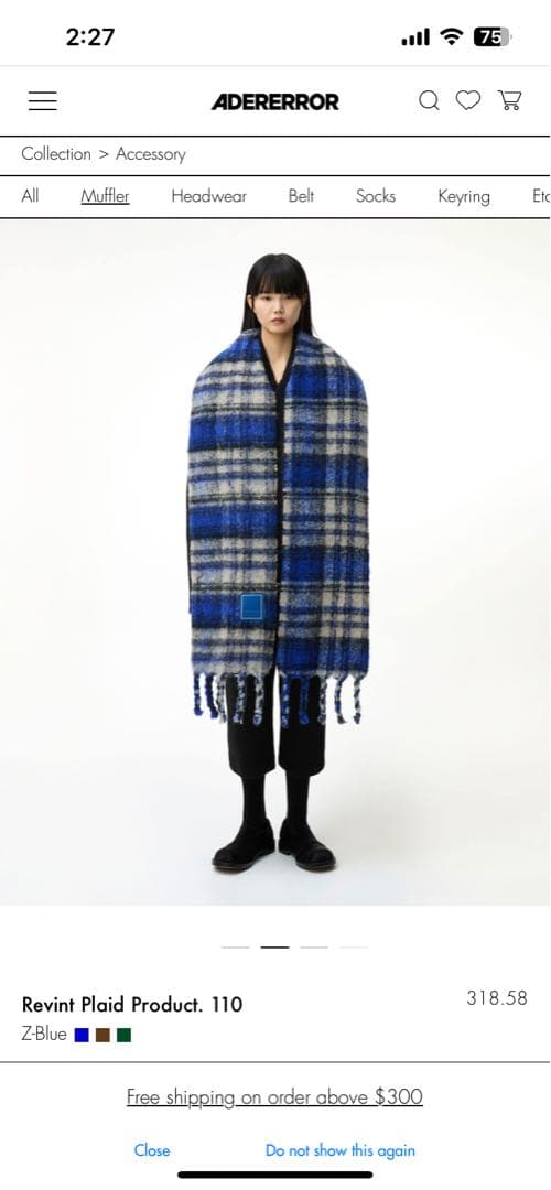 Adererror アーダーエラー　マフラー