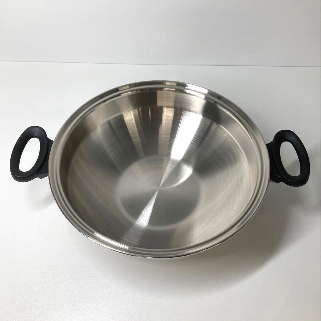 AMWAY Queen Wok ウォックセット　ステンレス両手鍋