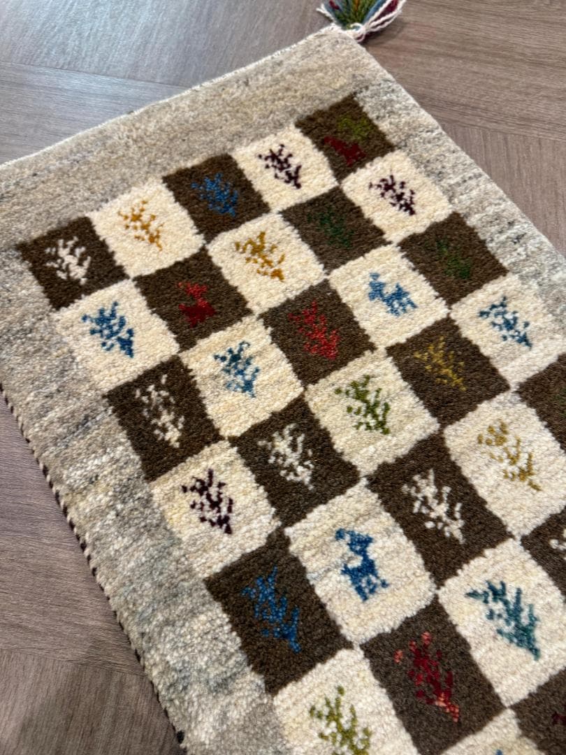115x43cm ペルシャギャッベ ランナー (ギャベ) ペルシャ絨毯 ギャッベ