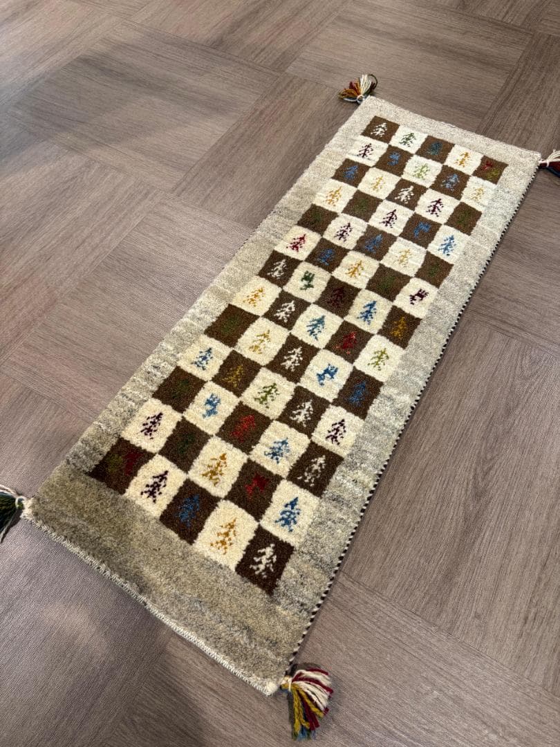 115x43cm ペルシャギャッベ ランナー (ギャベ) ペルシャ絨毯 ギャッベ