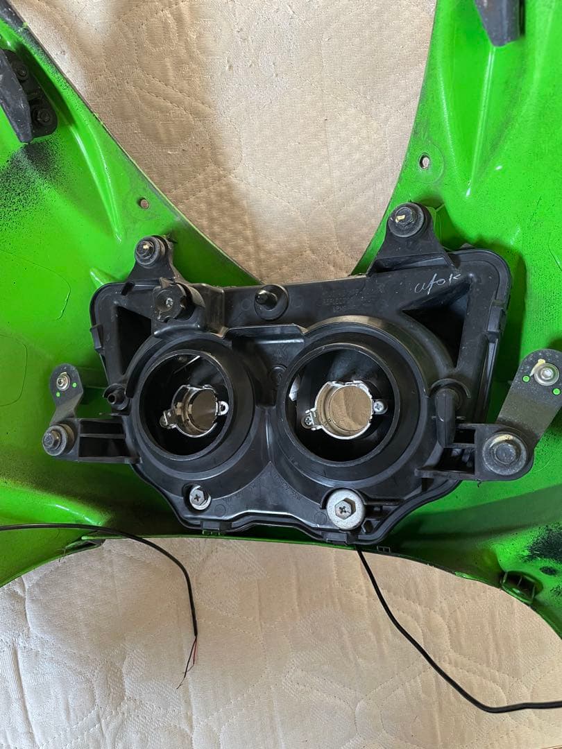 土日限定割引 ninja250r アッパーカウル一式　ヘッドライト、ミラーセット