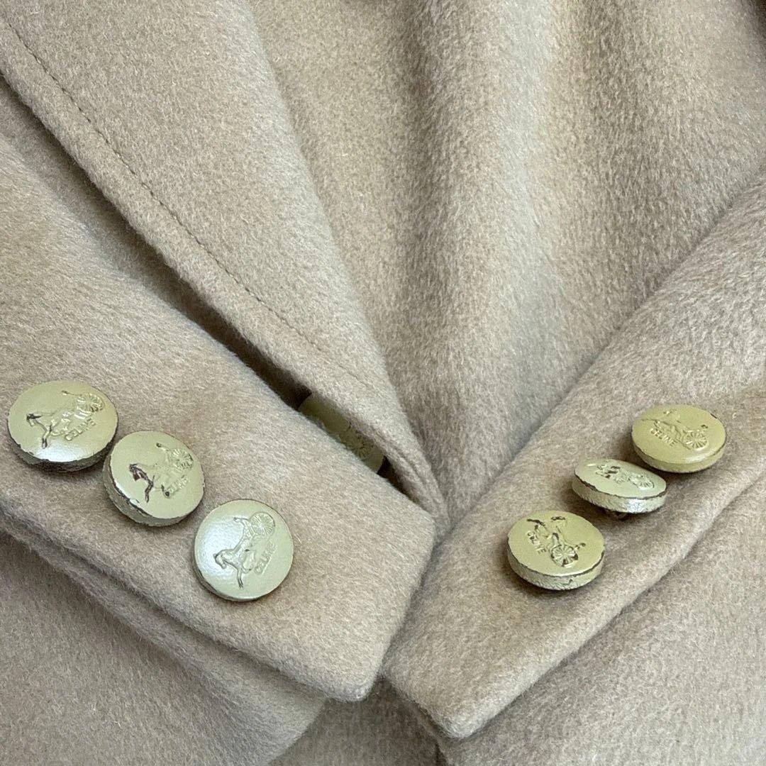 セリーヌCELINE 大きいサイズ　カシミヤ50%ウールコート　3Lサイズ
