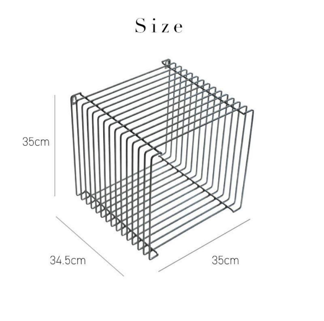 ワイヤー シェルフ 収納 ラック サイドテーブル ディスプレイ シルバー 金属