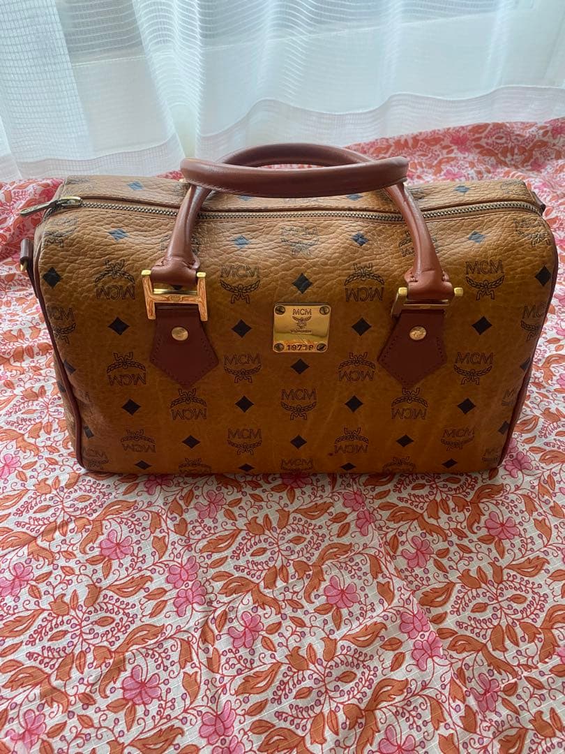 MCM ボストンバッグ 中型 ブラウン