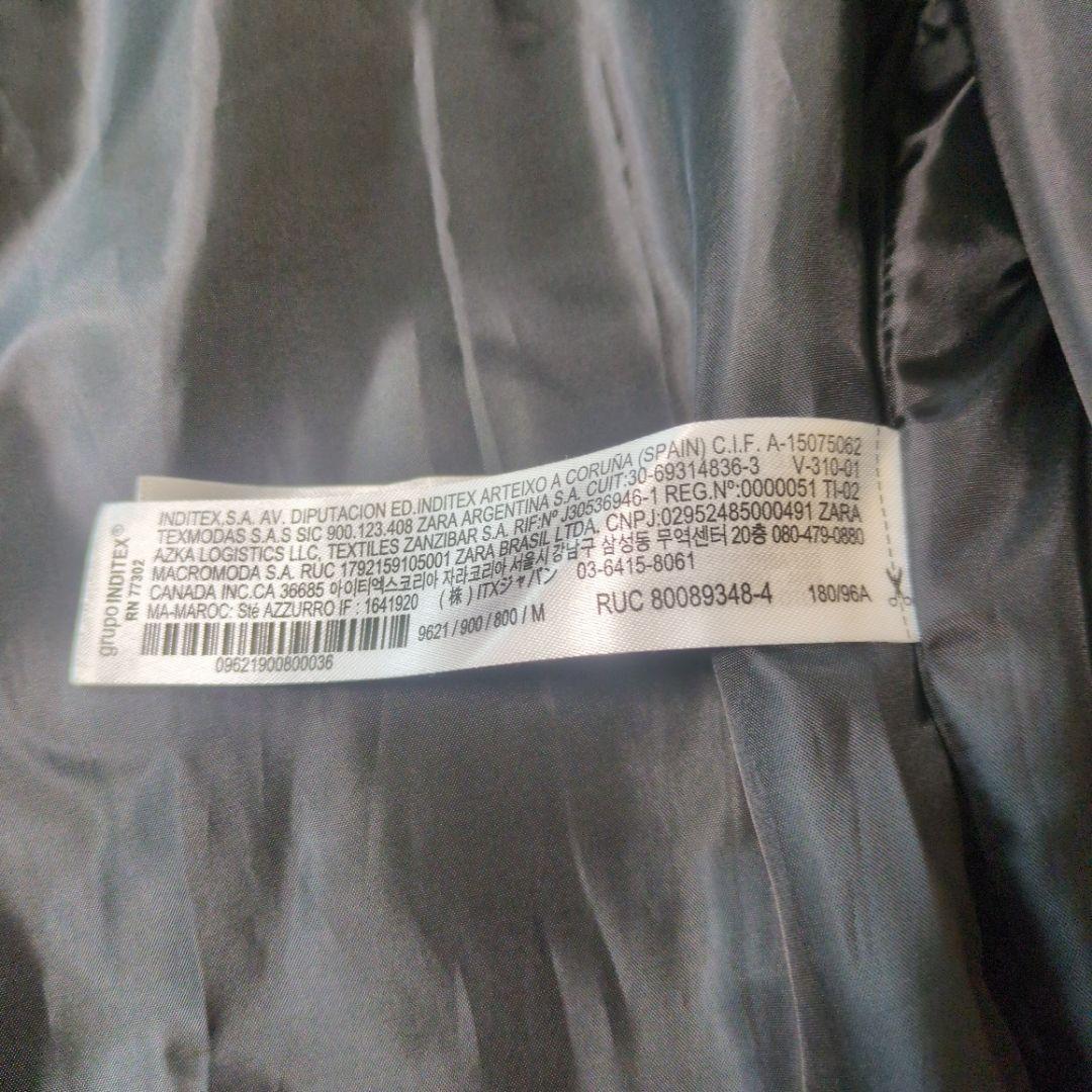 ZARA　ザラ　メンズ　オーバーサイズ　レザー調トレンチコート　黒　サイズM