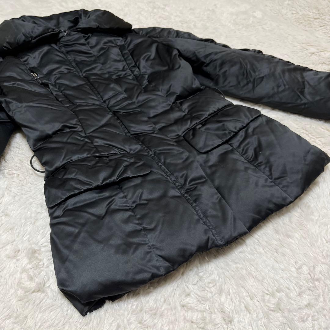 EPOCA エポカ　ダウンジャケット　ダウンコート　ジップ　黒　ビッグカラー　L