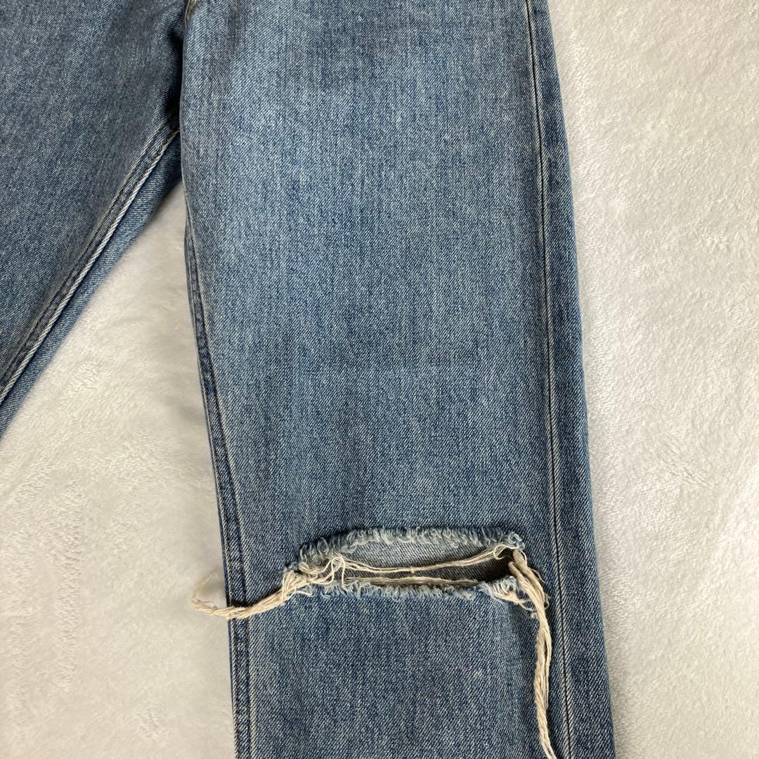 Cygne 24年モデル　Chantal ジップフライ クラッシュ加工ジーンズ
