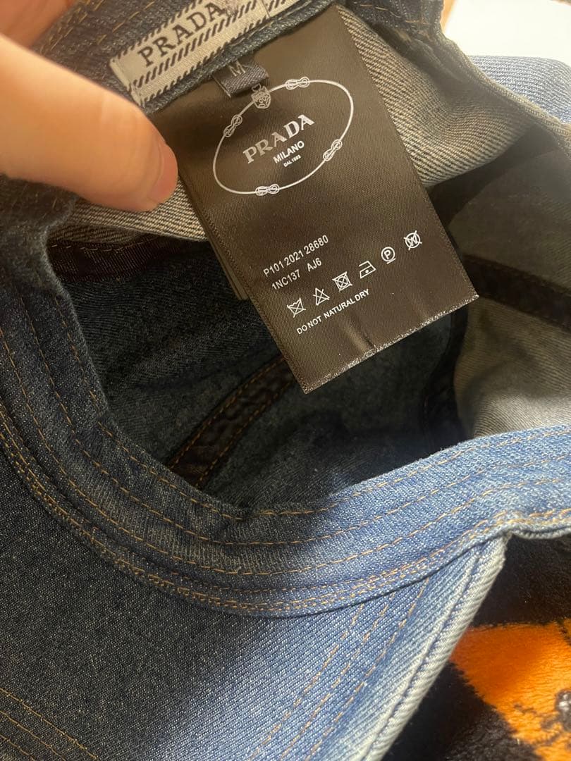 PRADA デニム ベースボールキャップ