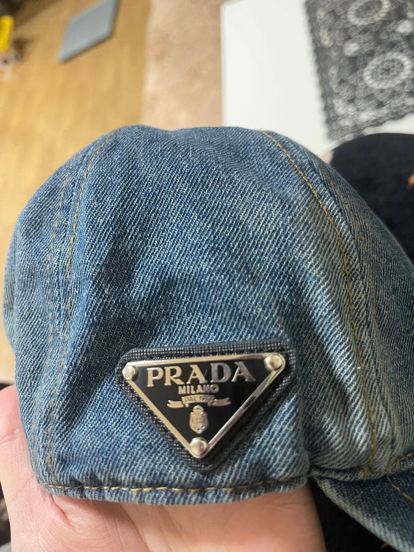 PRADA デニム ベースボールキャップ