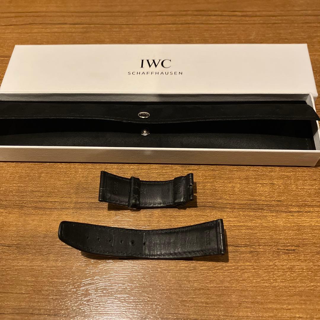 IWC ポルトギーゼ 時計革バンド 純正 ブラック 20mm ケース付き
