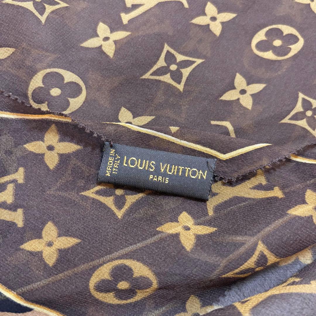 LOUIS VUITTON シルク スカーフ レオパード
