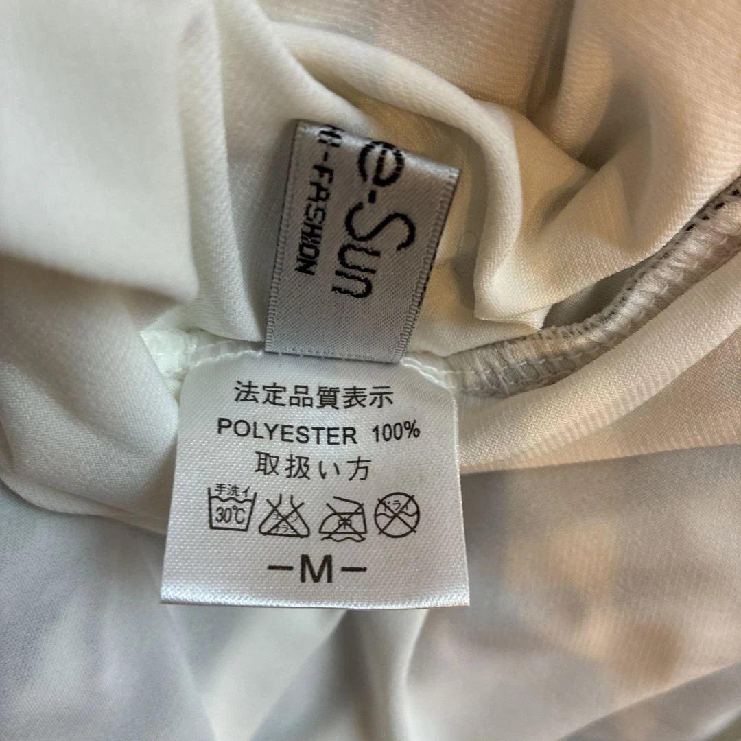 社交ダンス用花柄ドレス・フリル付き　M