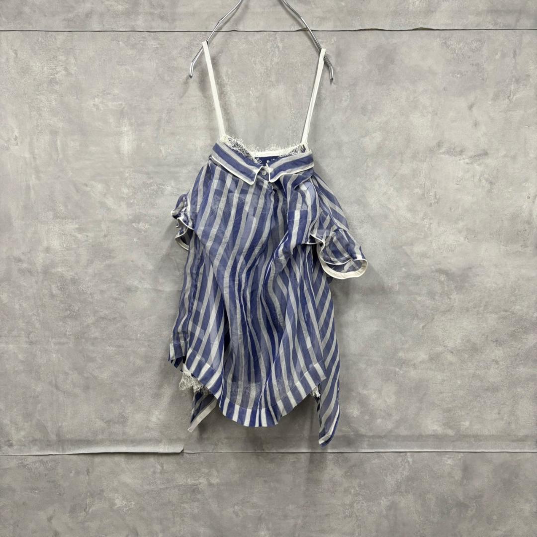 sacai サカイ 17ss シルク バックスリット シアーブラウス N1083