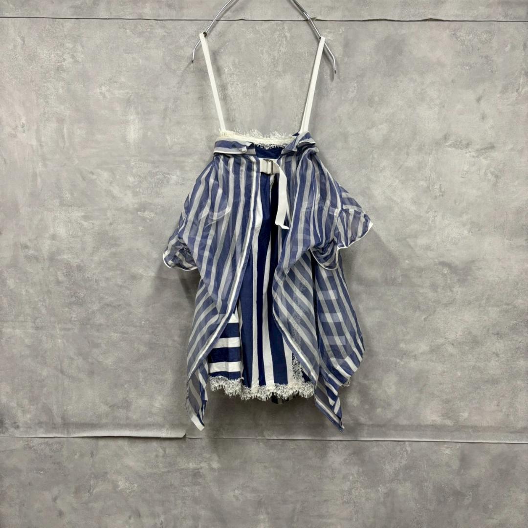 sacai サカイ 17ss シルク バックスリット シアーブラウス N1083