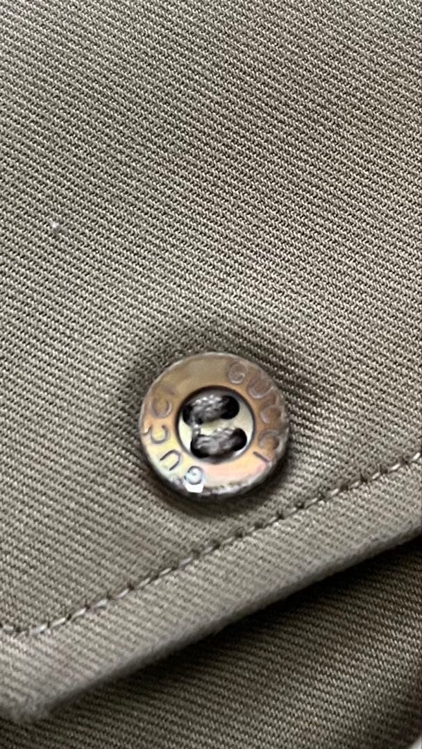 GUCCI 長袖シャツ ミリタリー　 カーキ　トムフォード期