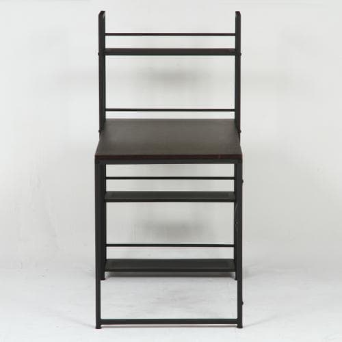 【新品・送料無料】ラック付きデスク ルール 奥行64cm ダークブラウン