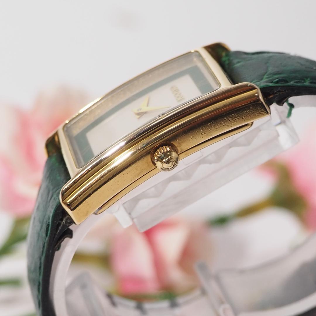 グッチ GUCCI スクエア 革ベルト レディース 腕時計 ゴールド C847