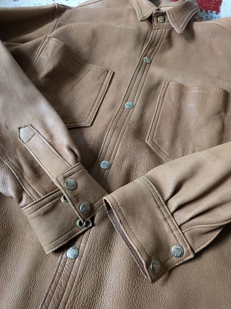 80s USA製 BRANDED GARMENTS Leather Jacket
