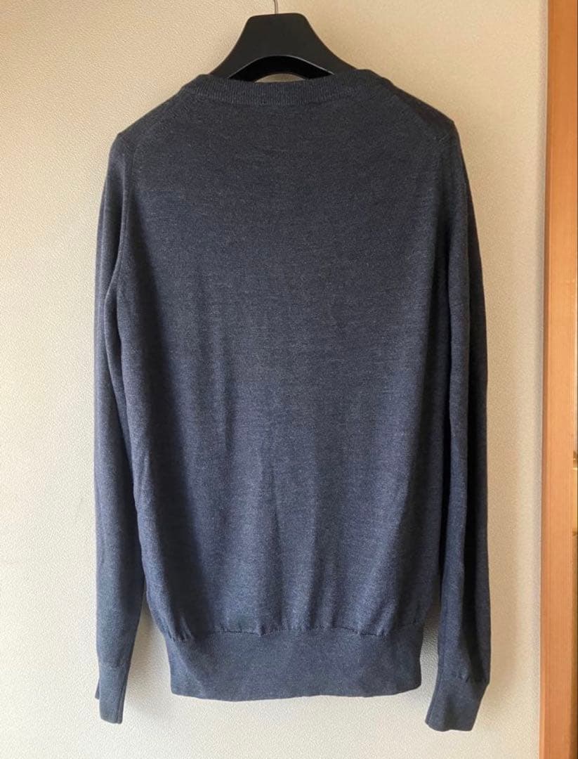 ア*ー様 JOHN SMEDLEY ウール クルーネック 24G カーディガン