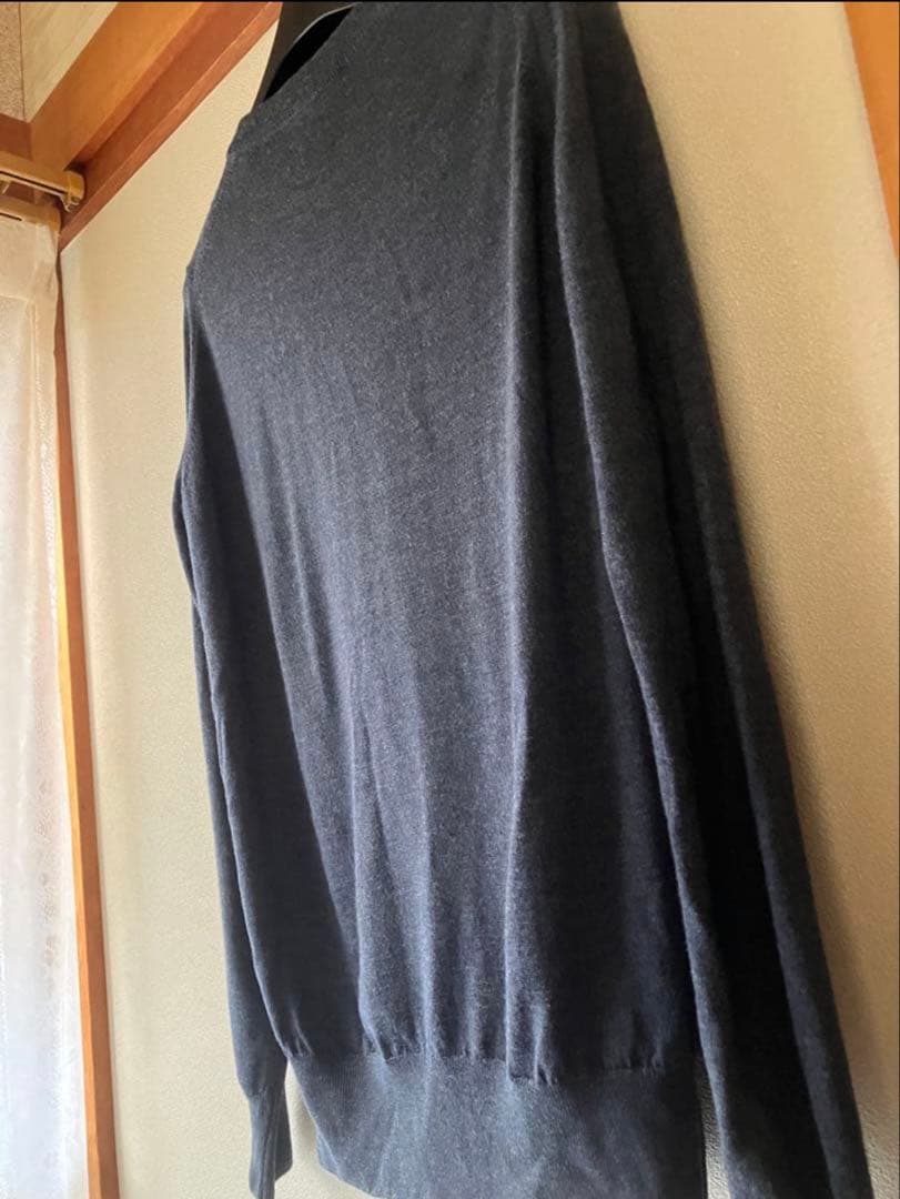 ア*ー様 JOHN SMEDLEY ウール クルーネック 24G カーディガン