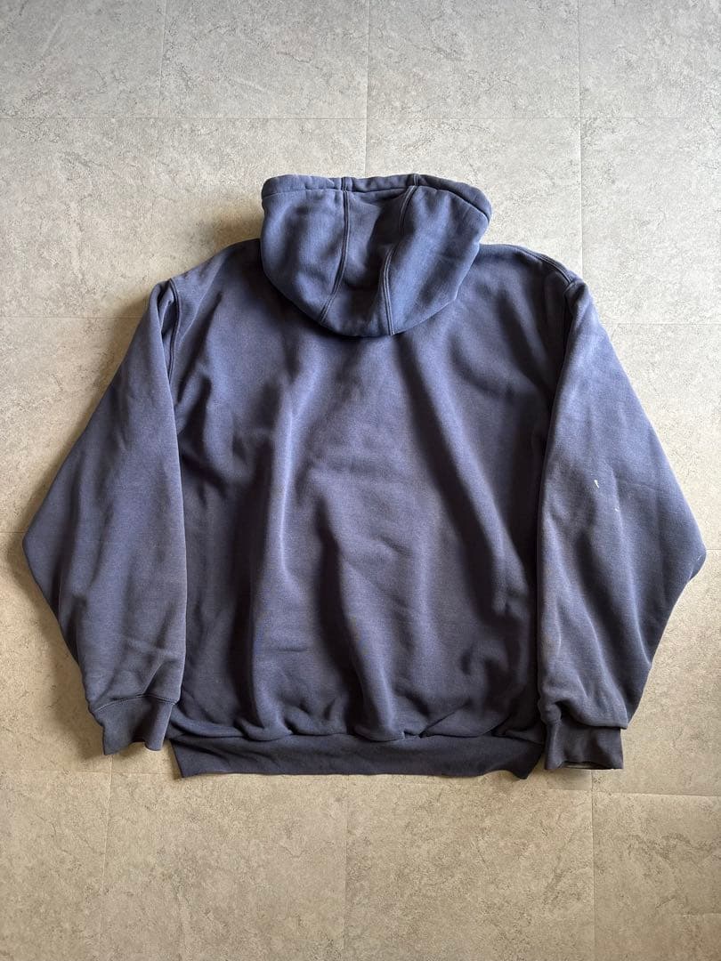 しょう様carhartt ジップパーカー 裏地サーマル 企業系刺繍 ネイビー