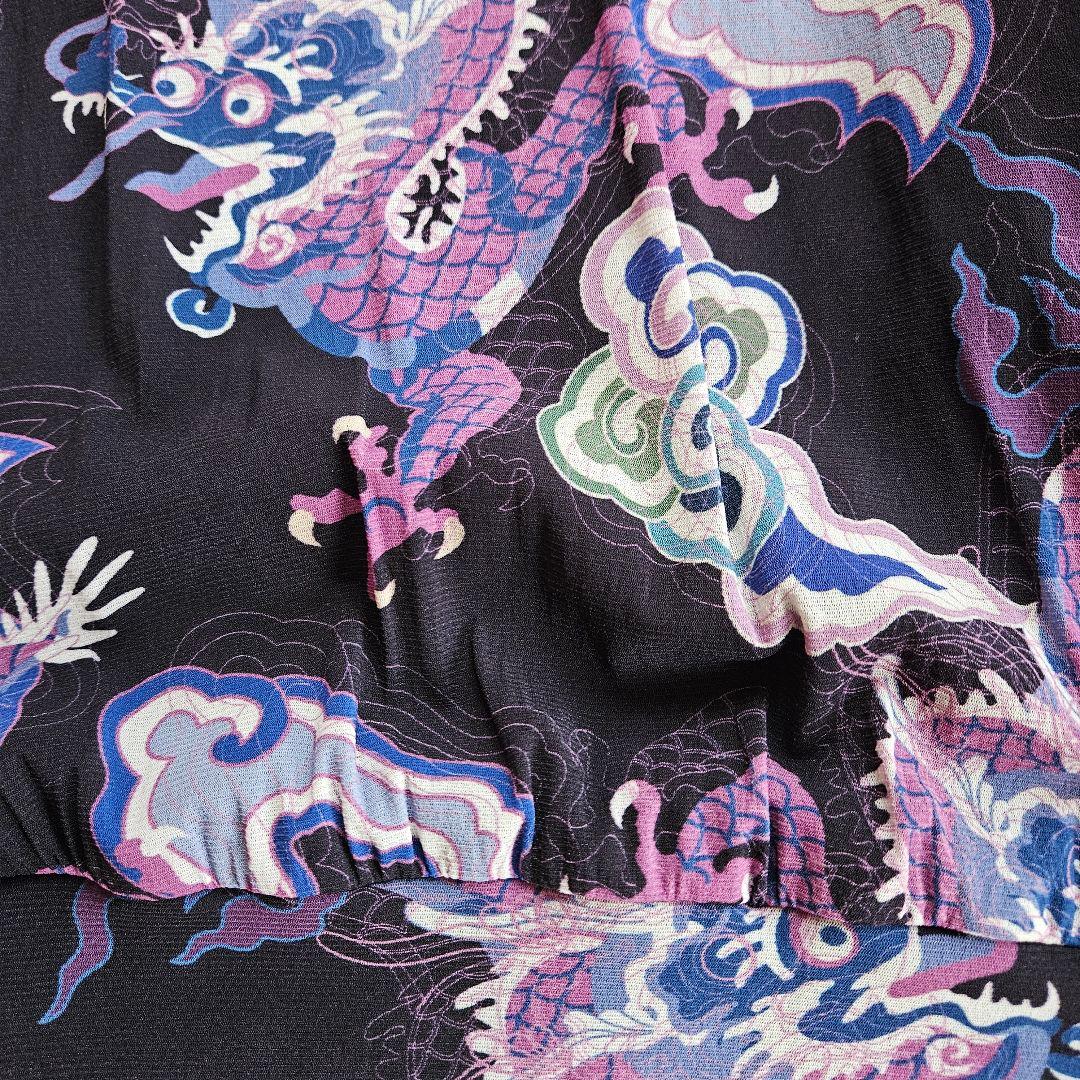 ヴィヴィアンタム　ドラゴン柄 長袖ブラウス　38