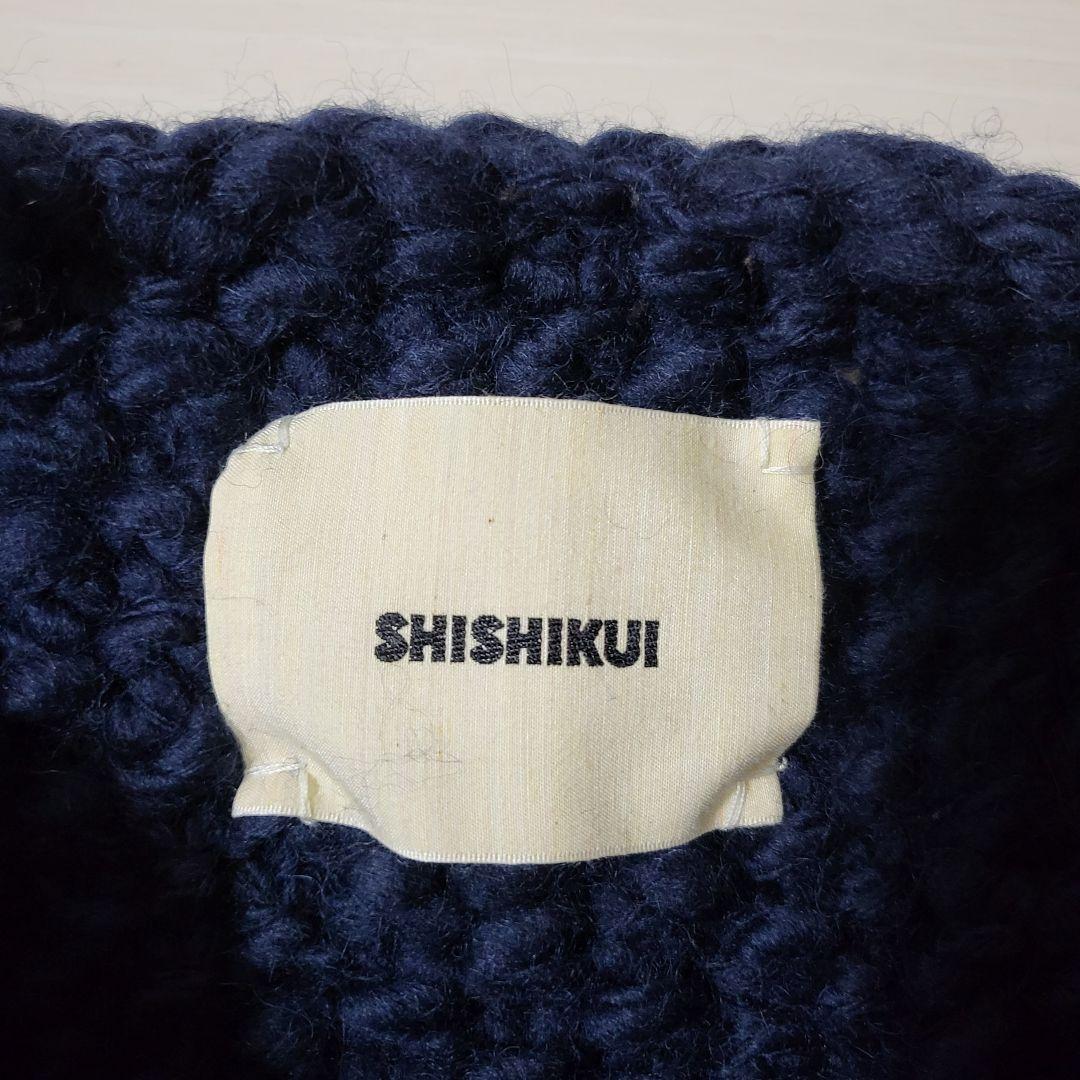 新品未使用 SHISHIKUI tea / NAVY ショート丈ニット