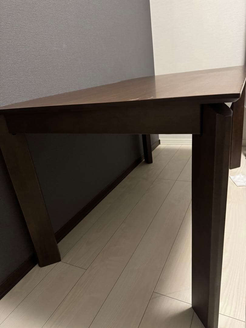 【札幌ファニシング】ブラウン木製ダイニングテーブル