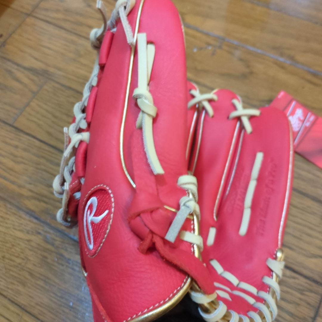 Rawlings 軟式グローブ レッド　一般用軟式野球　新品タグ付き