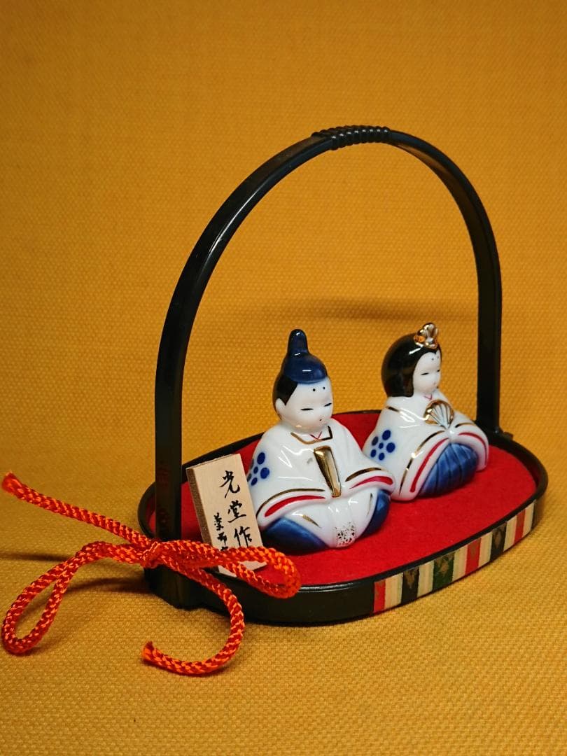 人形　ひな人形　 ひな祭り　陶器　置物　インテリア　工芸品　美術品　B106