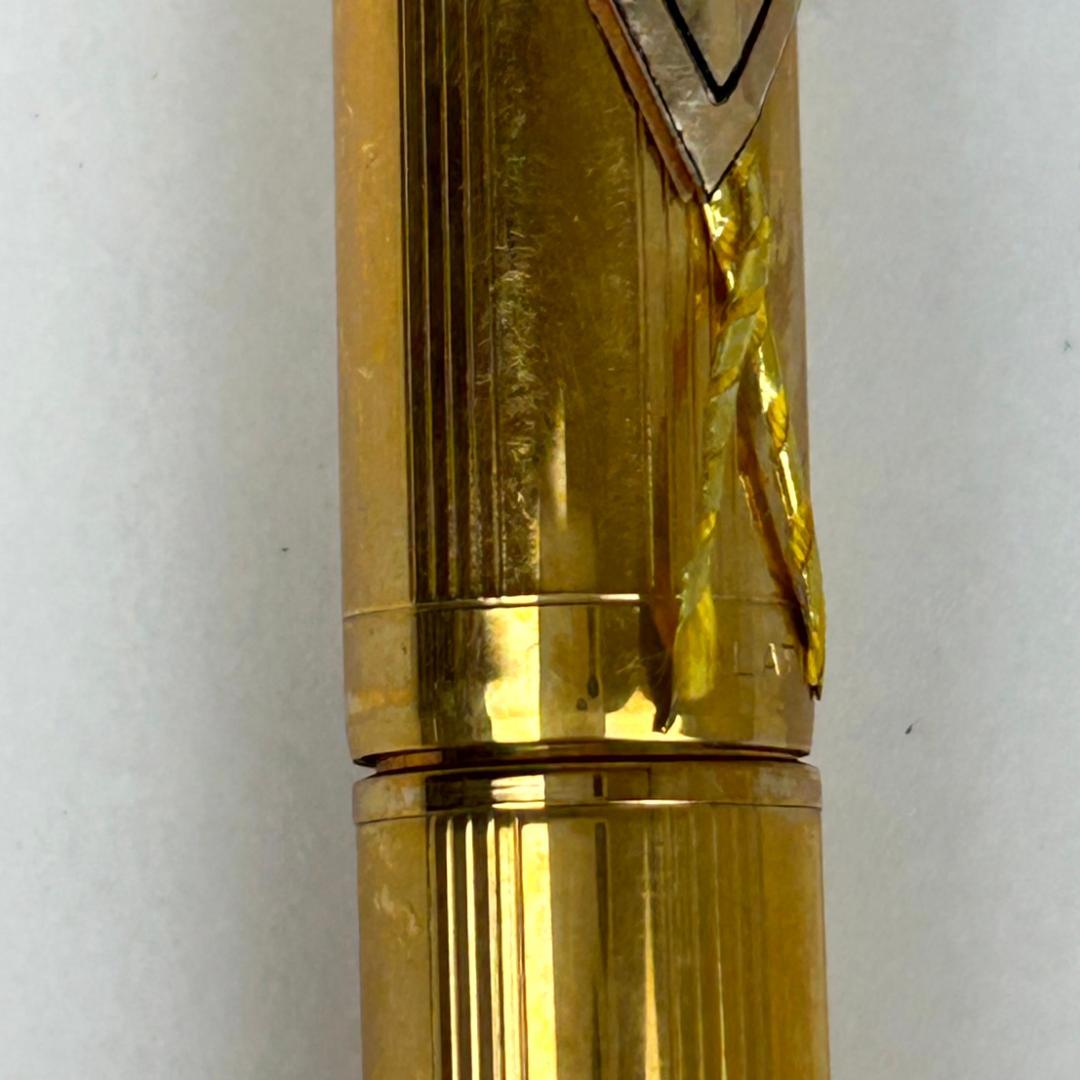PLATINUM プラチナ 万年筆 金張り 14KGF 18K　細字