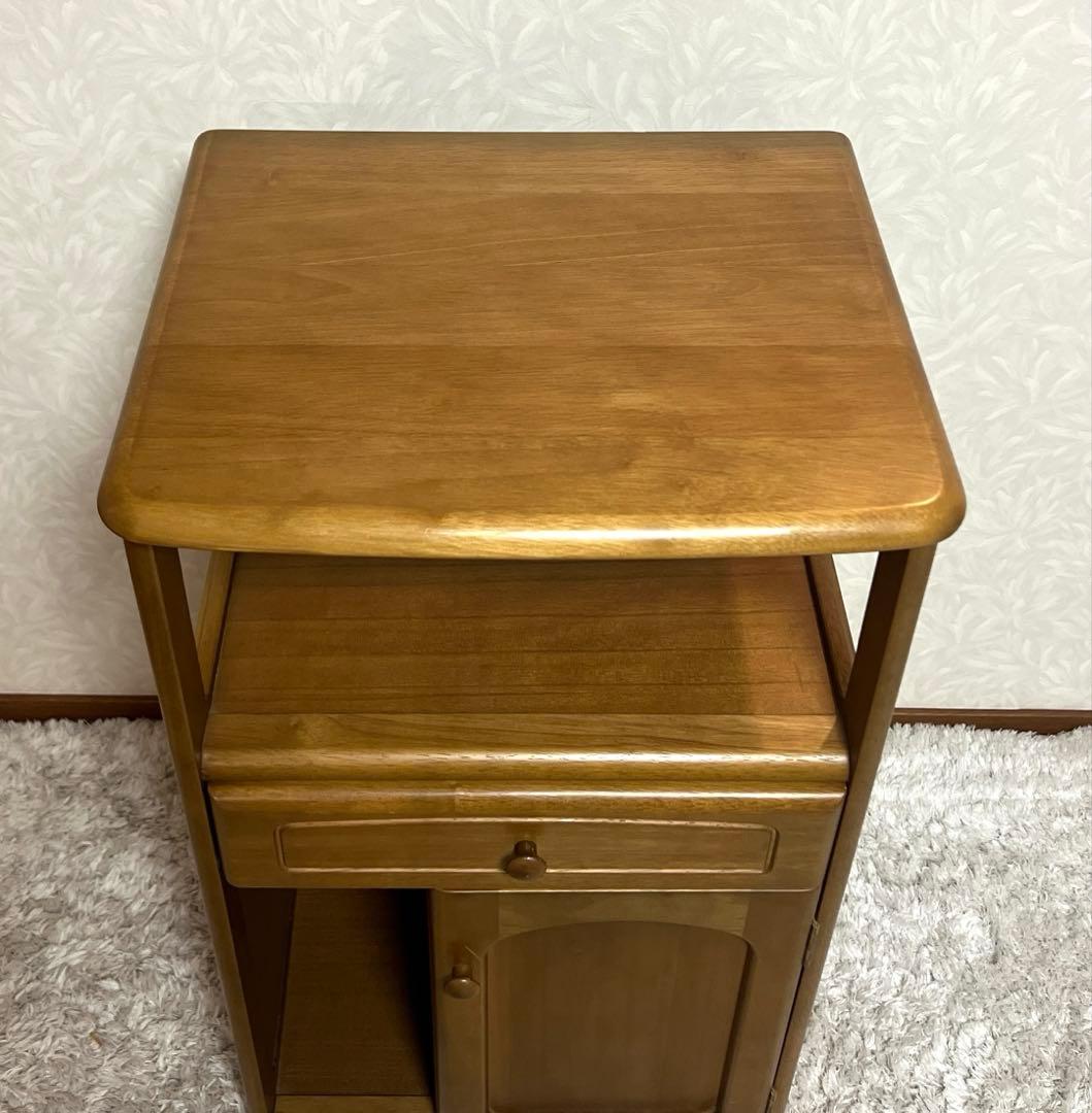 karimoku カリモク 家具 電話台 花台 飾り棚 高級家具 レンジ台