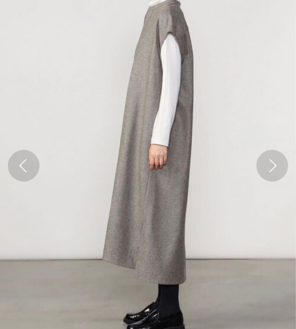 美品　ルグラジック ウールフランネル スキッパー ワンピース