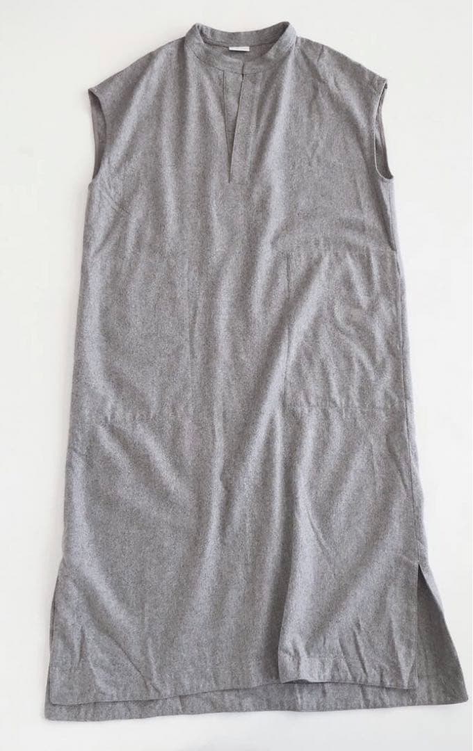 美品　ルグラジック ウールフランネル スキッパー ワンピース