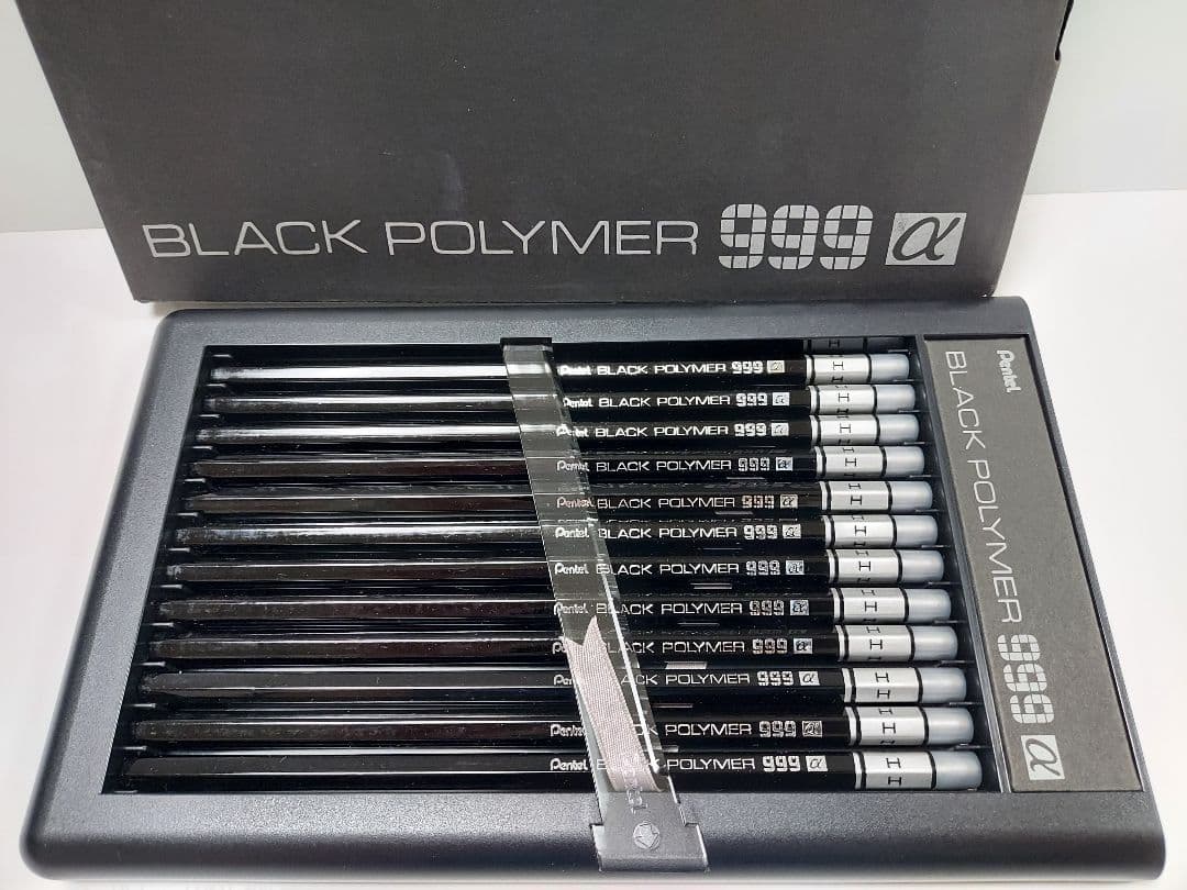 Pentel BLACK POLYMER 999 α 12本入り　レトロ鉛筆