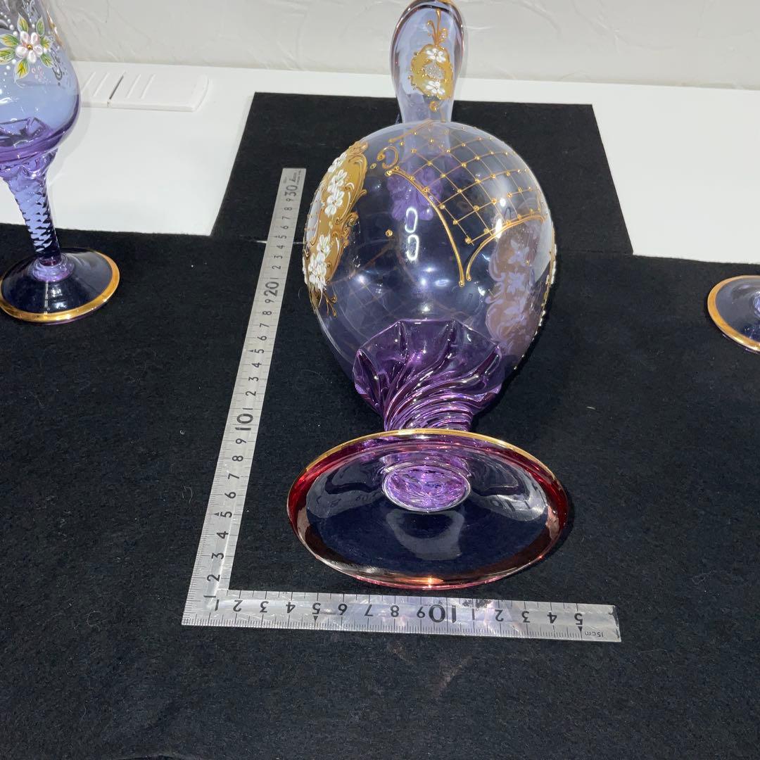 ベネチアンガラス　グラス５　デキャンタ１