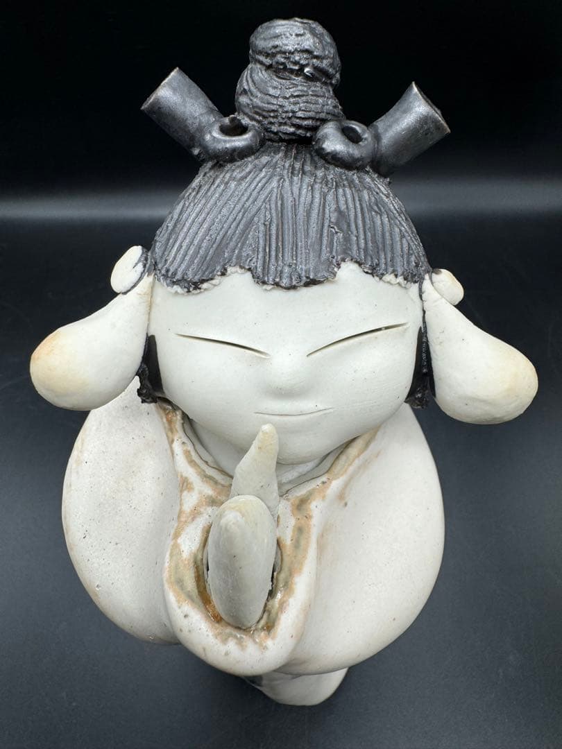 c512　砥部焼　森元青芳　念ずれば花ひらく