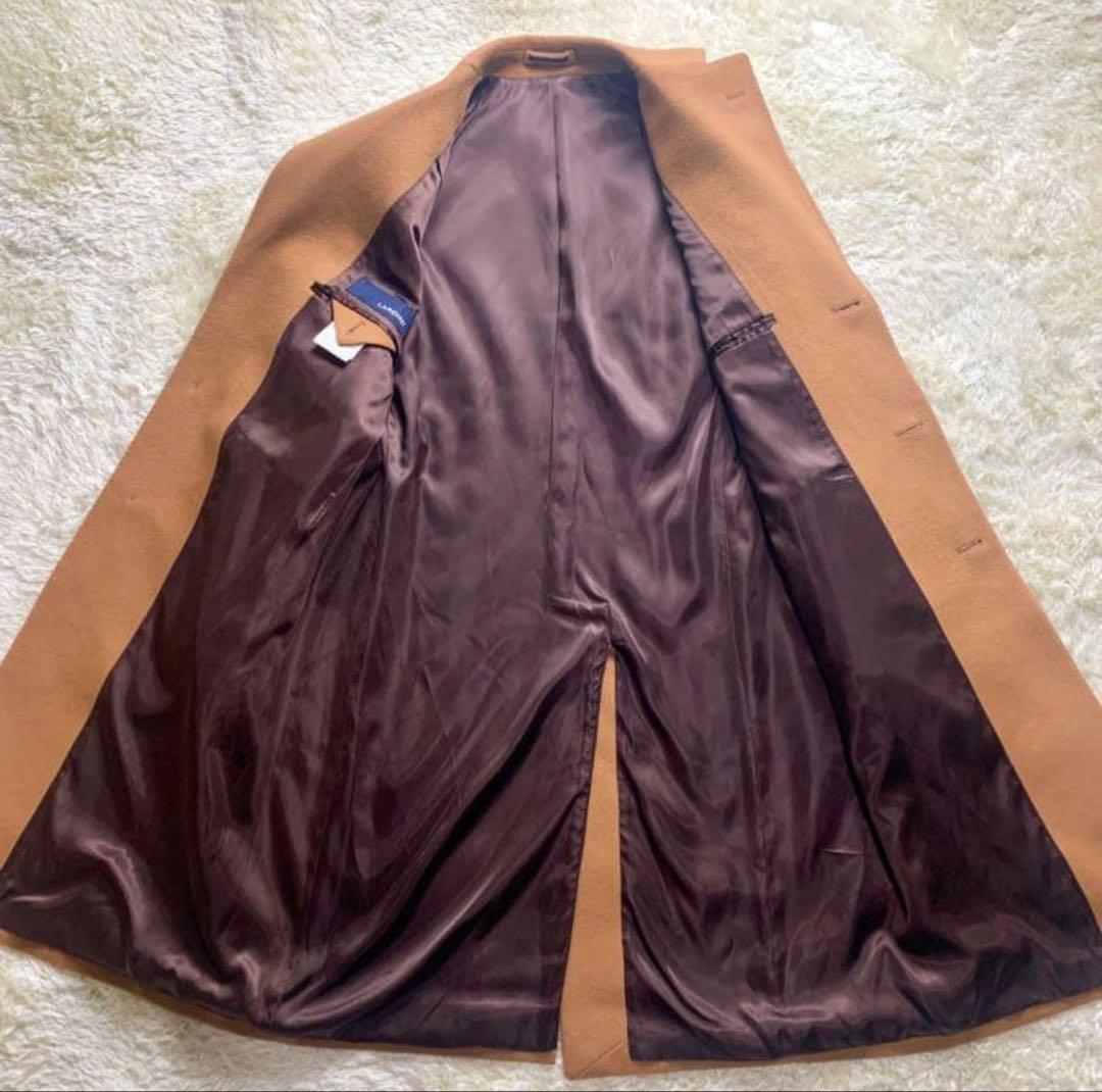 LARDINI ウールフランネルソリッド チェスターコート 48