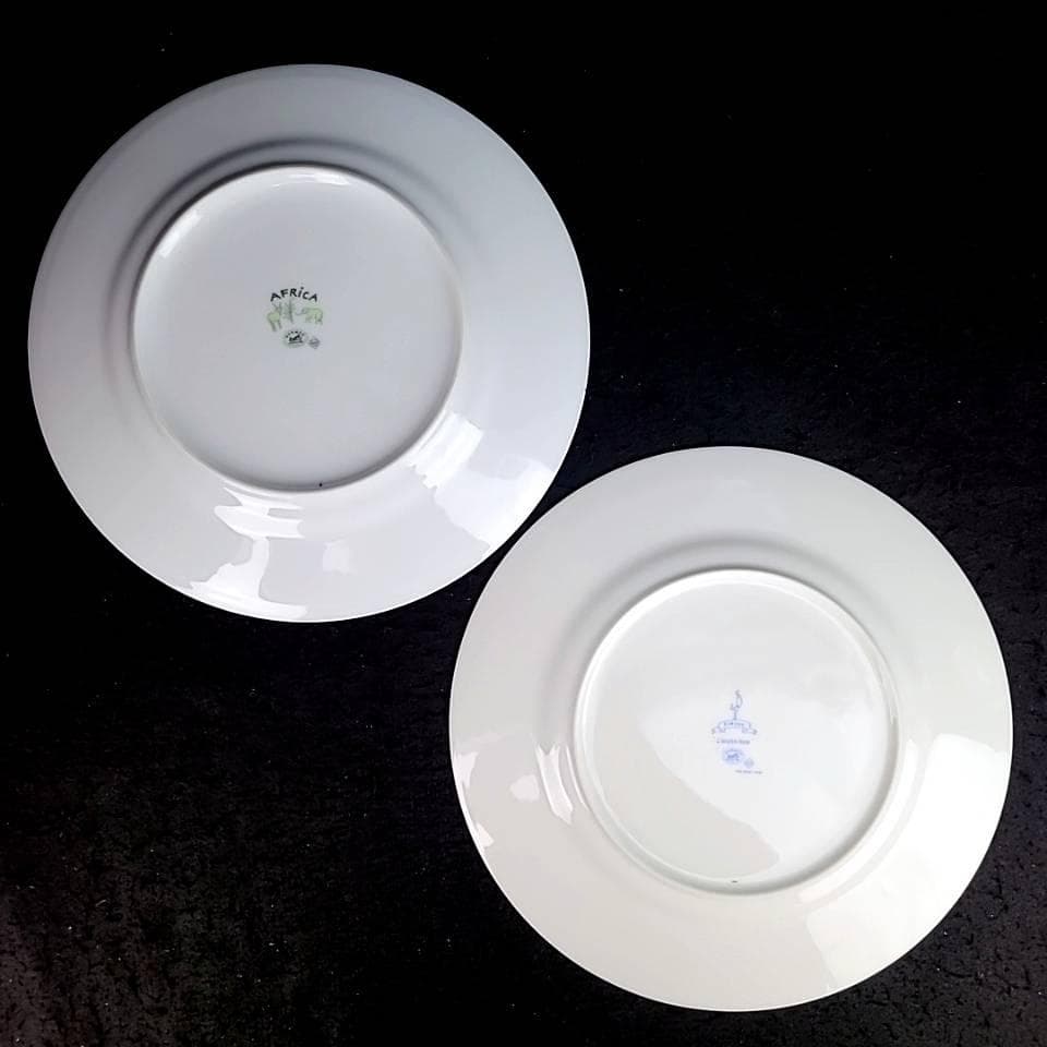 ♪未使用級♪エルメス　アフリカ　サーカス　ディナープレート　2枚　箱つき　大皿