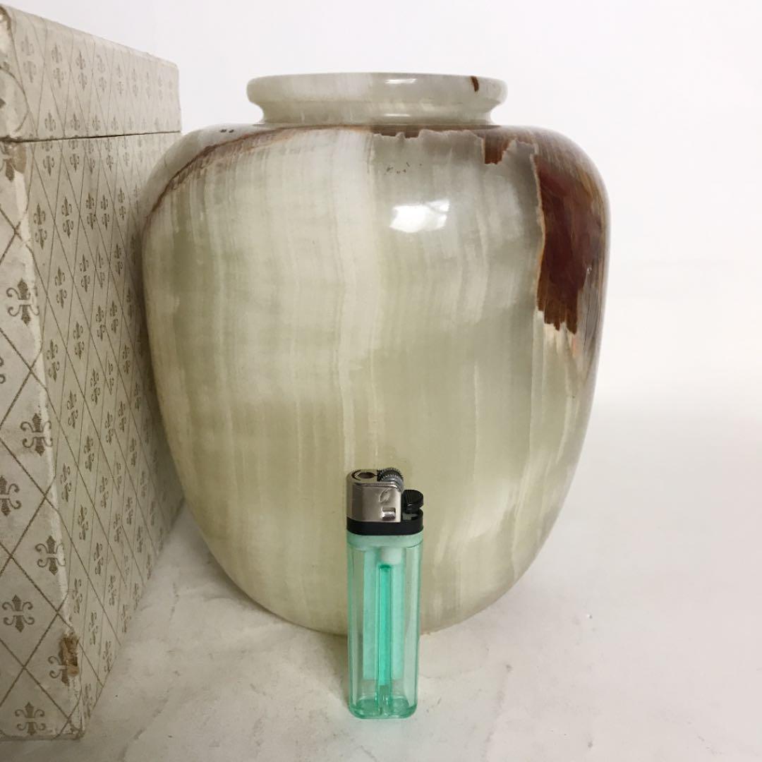 花瓶　大理石　高さ：20.6cm程度