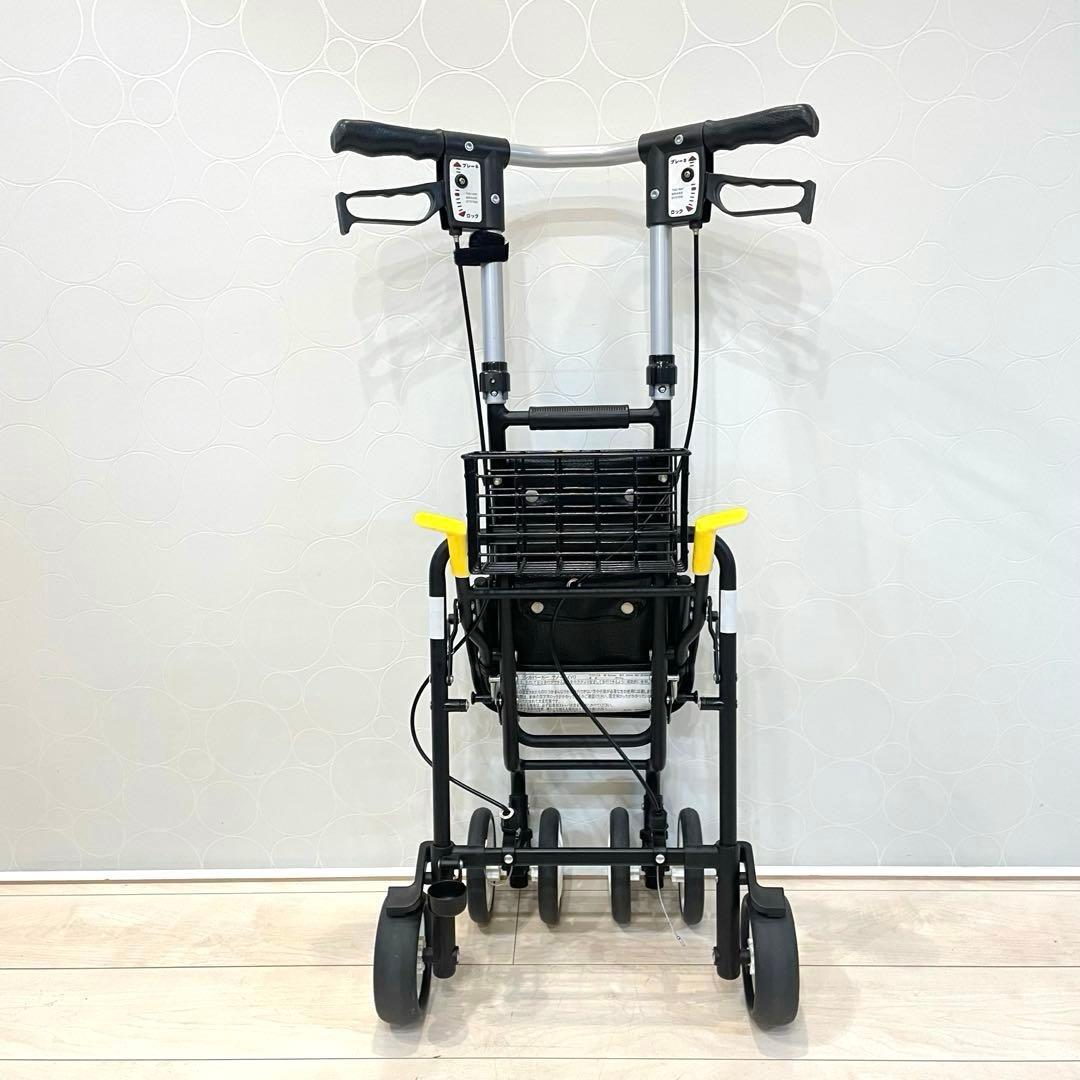 【美品】島製作所 テノールLEVO 高級シルバーカー クロコ調 折りたたみ