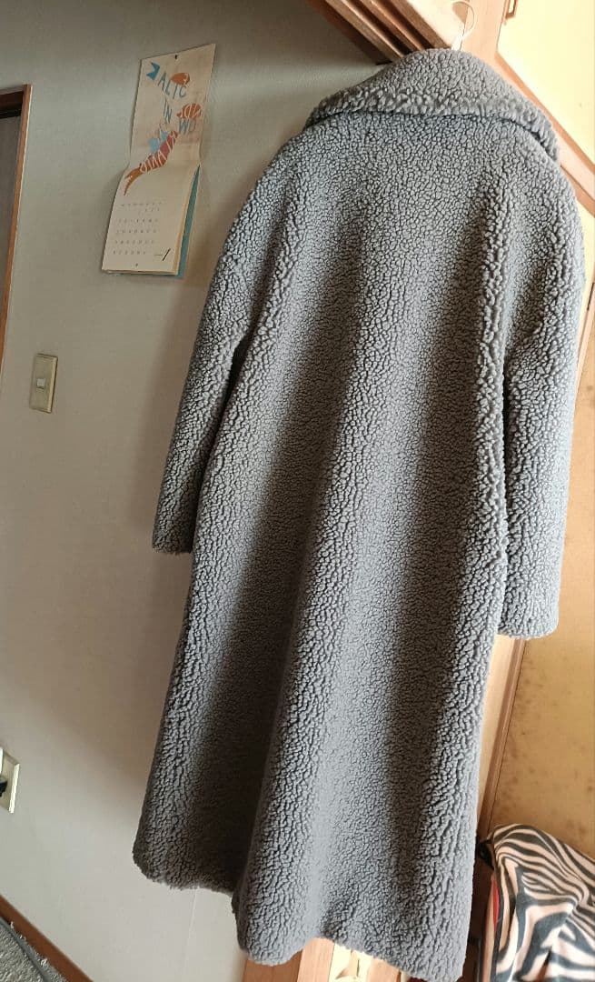 ZARA テディコート ボアコート グレーS