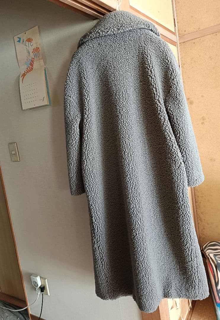 ZARA テディコート ボアコート グレーS