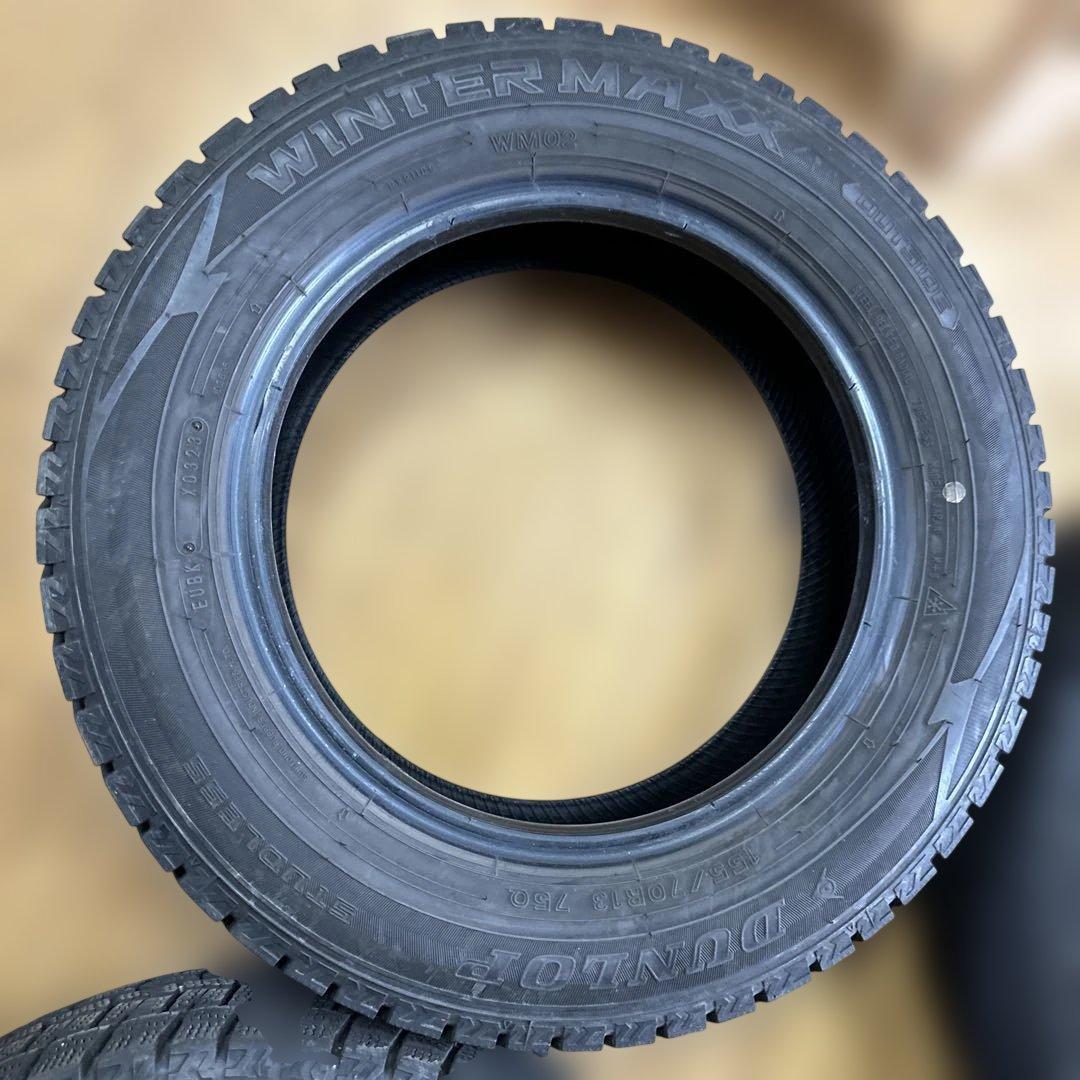 ダンロップ　155/70R13 冬用タイヤ　2023年　4本(42)