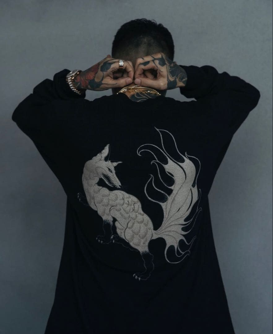GAKKIN × BUDSPOOL 白墨狐 L/S TEE 2XL